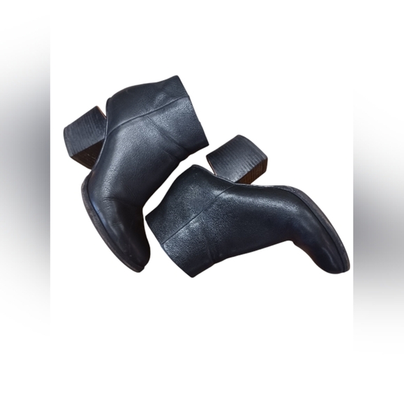 Alexander Wang EUC Gabi Black Leather Block Heel Booties Size 36.5 - Picture 6 of 10